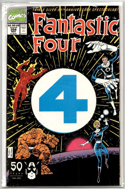 Fantastic Four #358 (Marvel Comics, 1991), raw, ungraded comic book — front cover