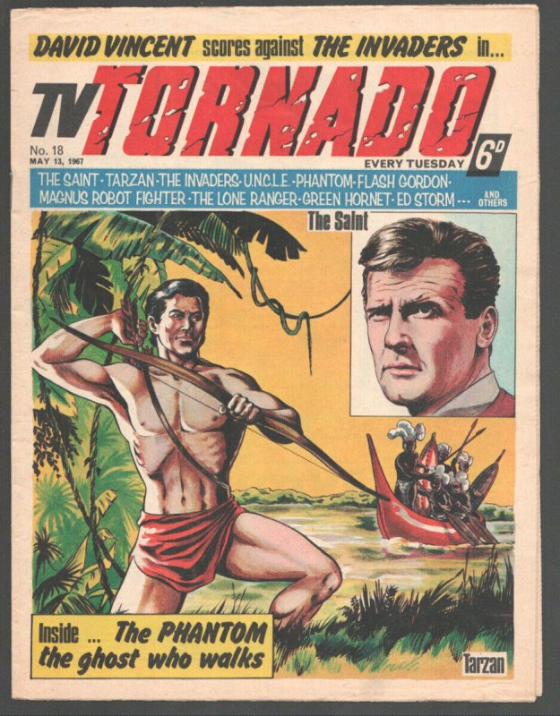 TV Tornado #18 (1967), raw, ungraded comic book — front cover