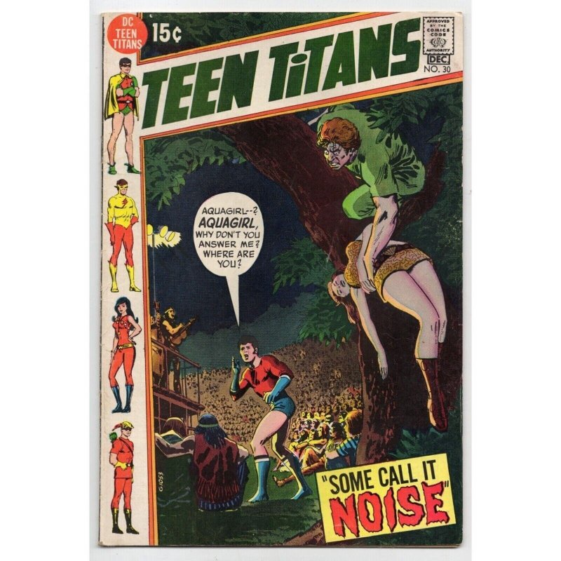 Teen Titans #30 (DC Comics, 1970), raw comic book in VG/FN 5.0 condition — front cover