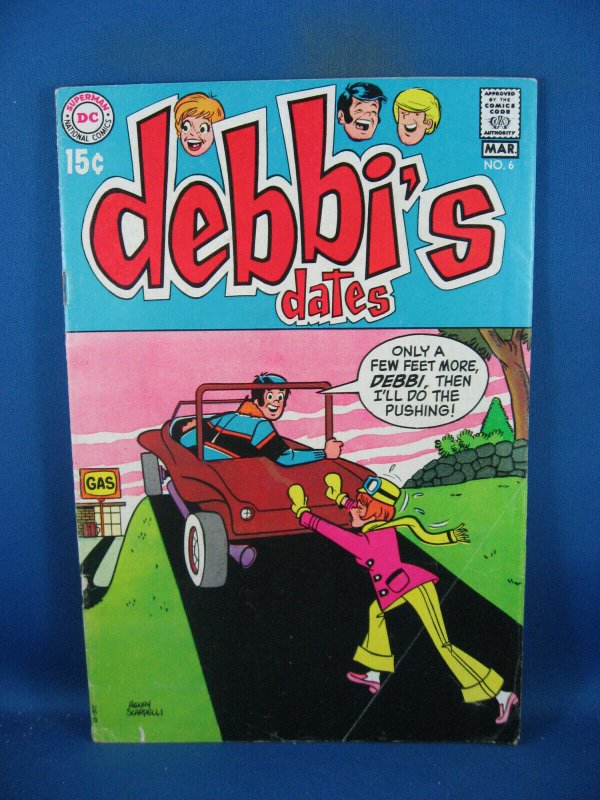Debbis Dates #6 (DC Comics, 1970), raw comic book in VG+ condition — front cover
