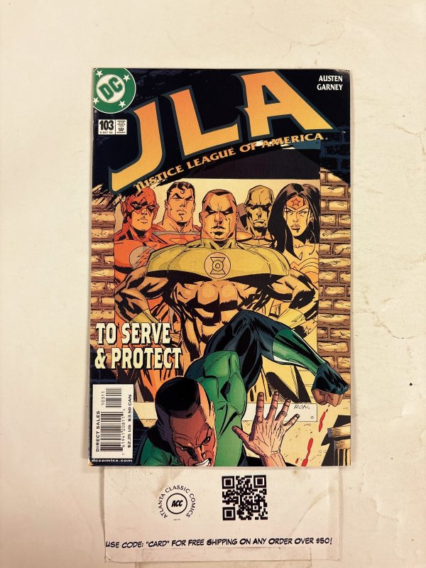 JLA #103 (DC Comics, 2004), raw comic book in NM condition — front cover