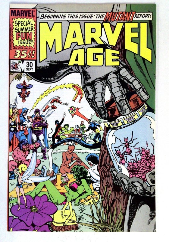 Marvel Age #30 (Marvel Comics, 1985), raw comic book in NM- condition — front cover