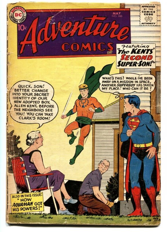 Adventure Comics #260 (DC Comics), raw, ungraded comic book — front cover