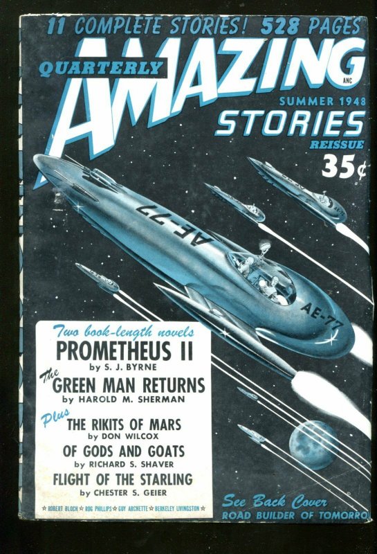 Amazing Stories Quarterly- Summer 1948-Richard Shaver- Harold Sherman (Ziff-Davis, 1948), raw, ungraded comic book — front cover