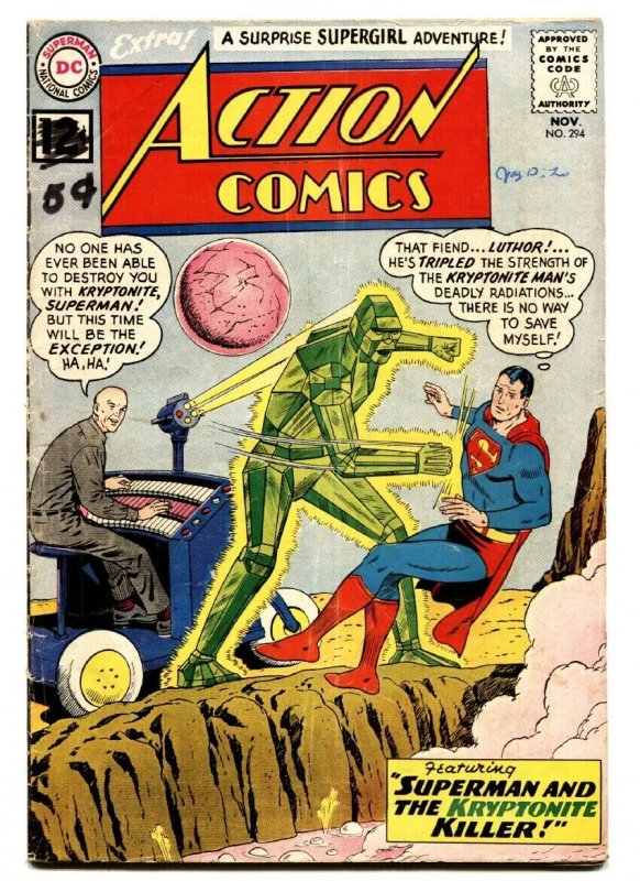 Action Comics #294 (DC Comics, 1962), raw, ungraded comic book — front cover
