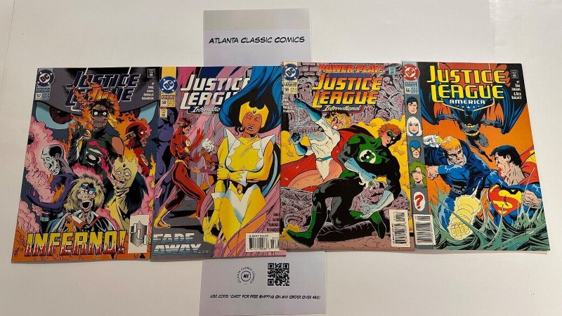 4 Justice League International DC Comics # 57 58 59 66 Superman 67 CT6, raw, ungraded comic book — front cover