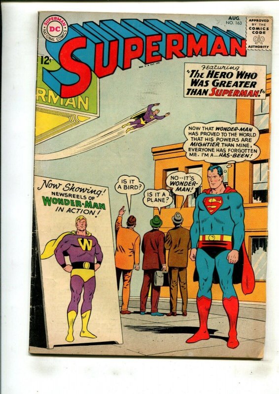 Superman #163 (DC Comics, 1963), raw comic book in 4.5 condition — front cover