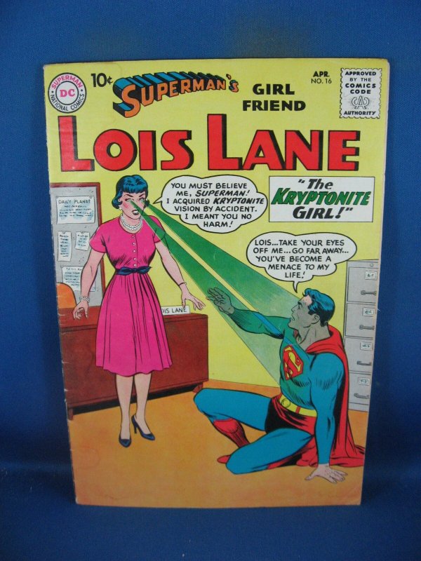 Superman Girlfriend Lois Lane #16 (DC Comics, 1960), raw comic book in VG condition — front cover