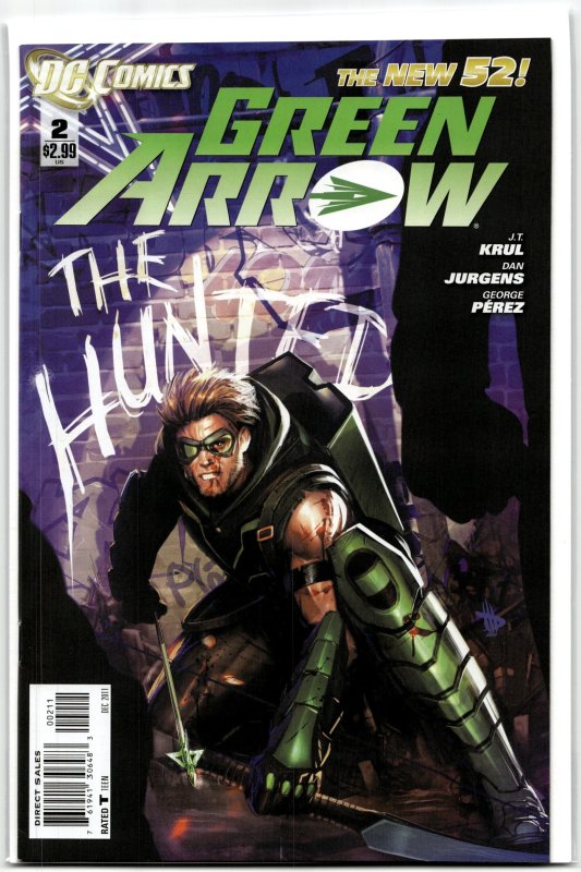 Green Arrow #2 (DC Comics, 2011), raw, ungraded comic book — front cover