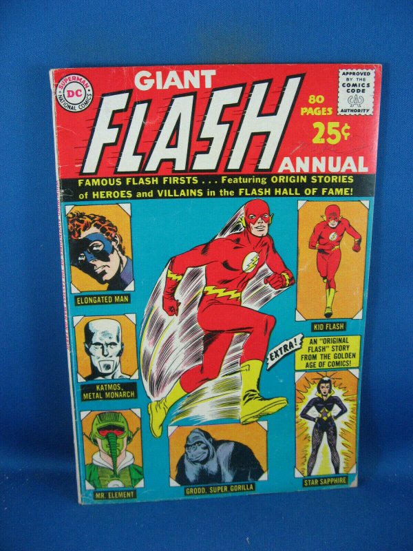 The Flash Annual #1 (1963), raw comic book in VG condition — front cover