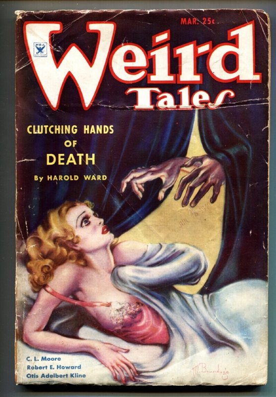 Weird Tales March 1935- Brundage Cover- Conan Story-Pulp Magazine (Popular Fiction Publishing Company, 1935), raw, ungraded comic book — front cover