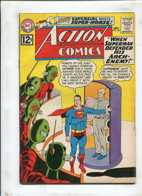 Action Comics #292 (DC Comics, 1962), raw comic book in 4.0 condition — front cover