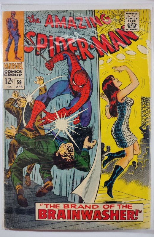The Amazing Spider-Man #59 (Marvel Comics, 1968), raw, ungraded comic book — front cover