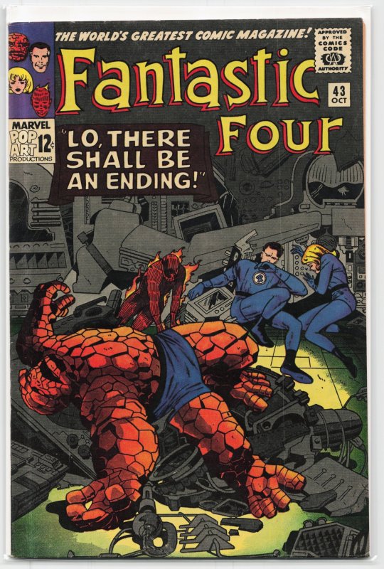 Fantastic Four #43 (Marvel Comics, 1965), raw, ungraded comic book — front cover