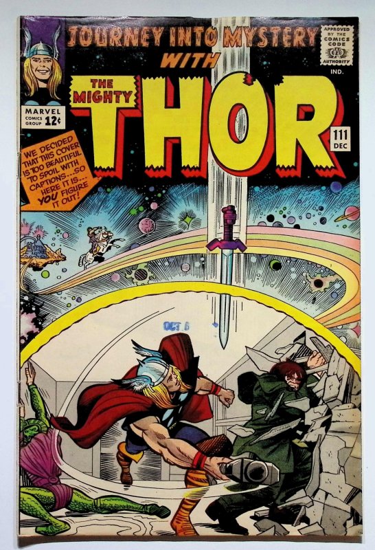 Journey into Mystery #111 (Marvel Comics, 1964), raw, ungraded comic book — front cover