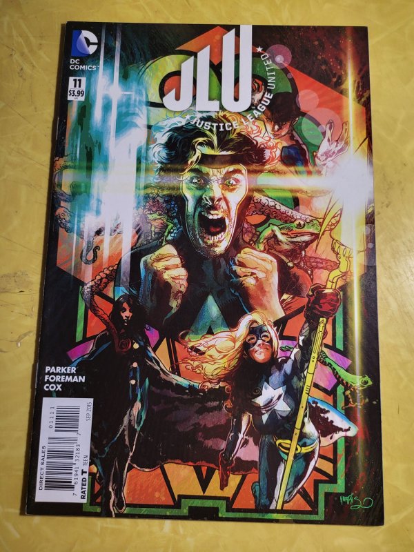 Justice League United #11 (2015), raw, ungraded comic book — front cover