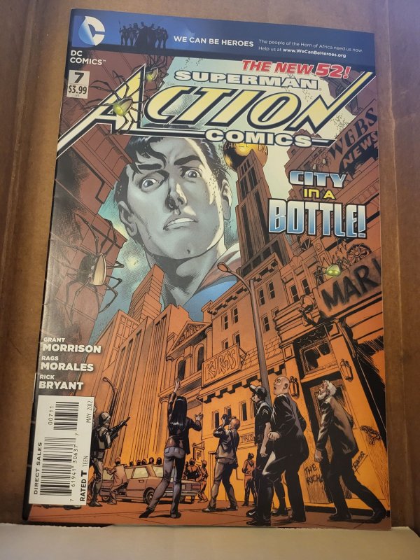 Action Comics #7 (DC Comics, 2012), raw, ungraded comic book — front cover