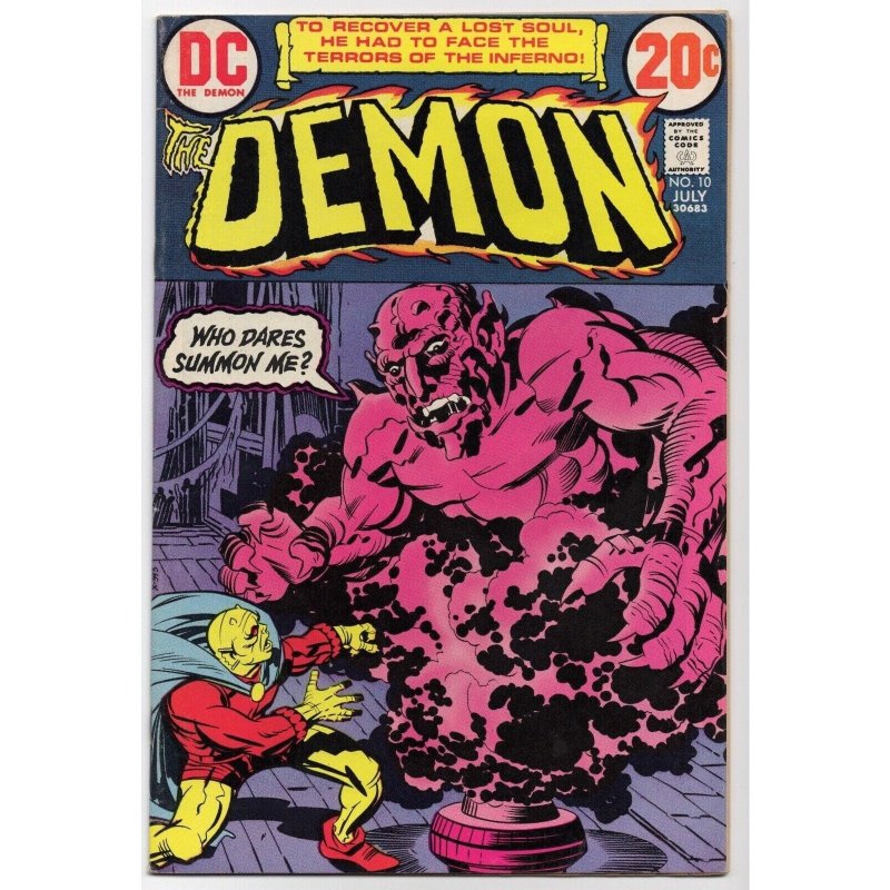 Demon #10 (DC Comics, 1973), raw comic book in FN/VF 7.0 condition — front cover