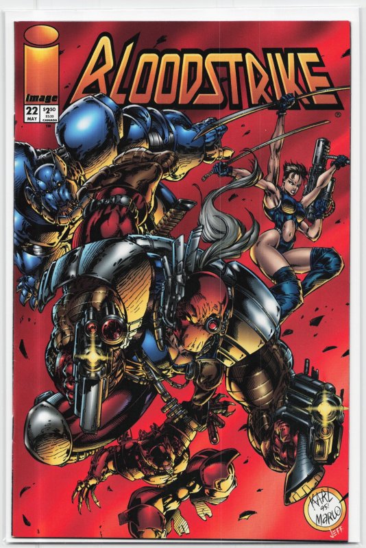 Bloodstrike #22 (Extreme Studios, 1995), raw, ungraded comic book — front cover