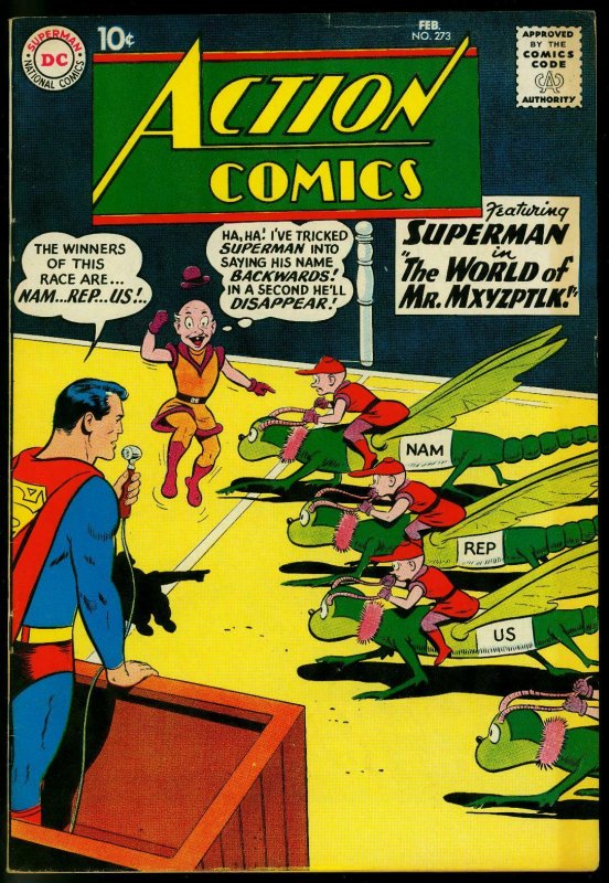 Action Comics #273 (DC Comics, 1961), raw comic book in FN+ condition — front cover