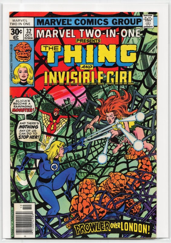 Marvel Two-in-One #32 (Marvel Comics, 1977), raw, ungraded comic book — front cover