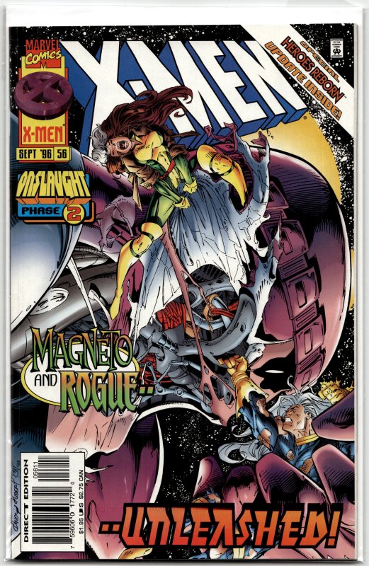 X-Men #56 (Marvel Comics, 1996), raw, ungraded comic book — front cover