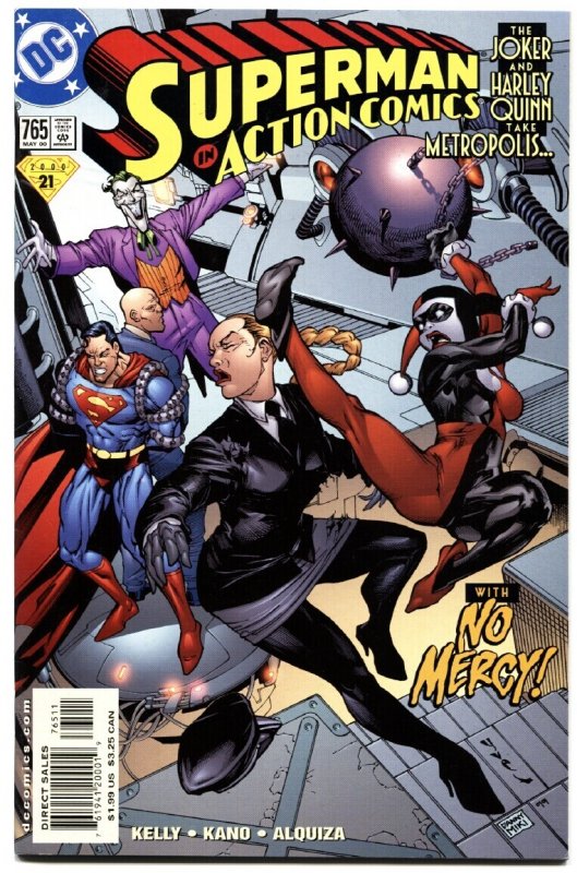 Action #765-2000-Harley Quinn Cover-Dc-Joker-Superman (DC Comics, 2000), raw, ungraded comic book — front cover