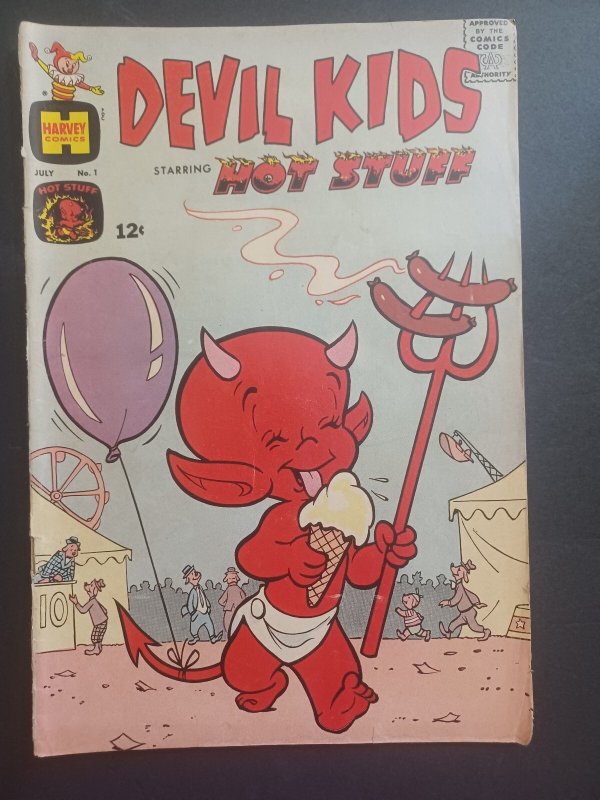 Devil Kids #1 (Harvey Comics, 1962), raw comic book in VG condition — front cover
