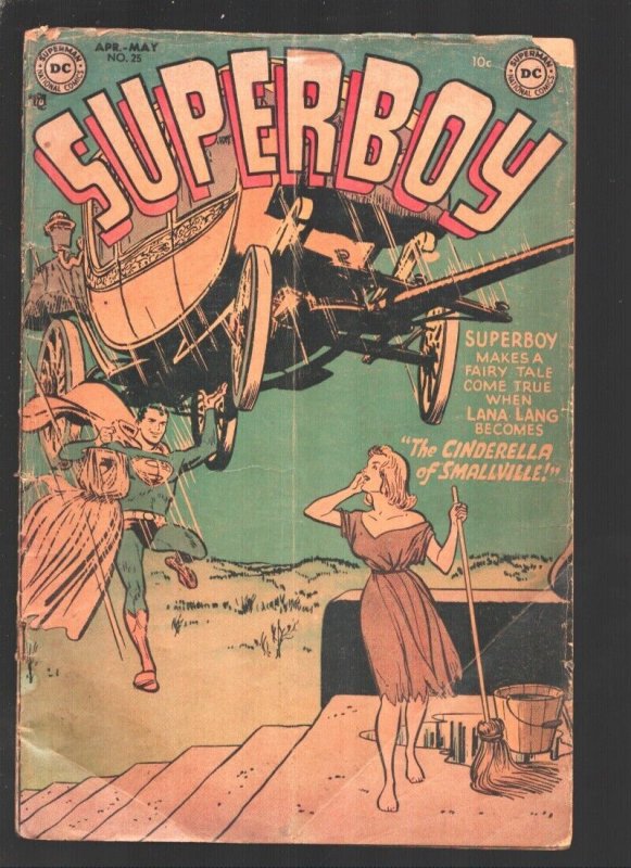 Superboy #25 (DC Comics, 1953), raw, ungraded comic book — front cover