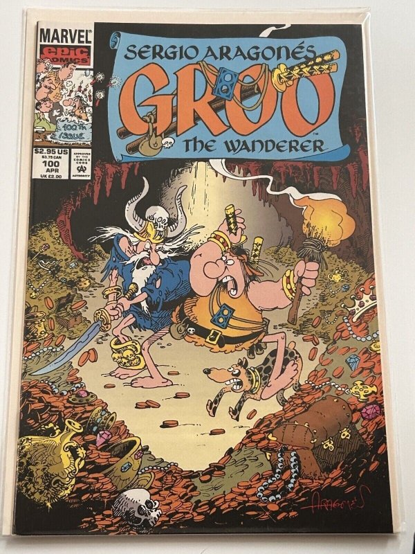 Groo the Wanderer #100 (Marvel Comics, 1993), raw comic book in VF/NM 9.0 condition — front cover