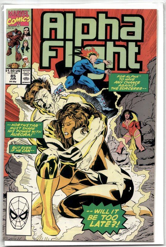 Alpha Flight #85 (Marvel Comics, 1990), raw, ungraded comic book — front cover