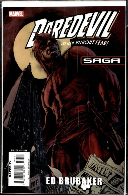 Daredevil by Ed Brubaker Saga (2008) Daredevil (Marvel Comics, 2008), raw, ungraded comic book — front cover