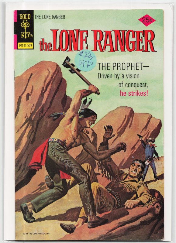 The Lone Ranger #22 (Gold Key, 1975), raw, ungraded comic book — front cover