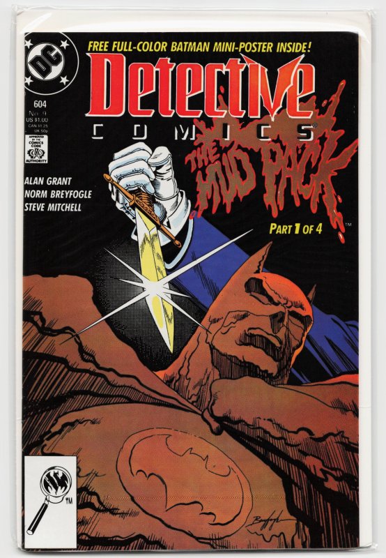 Detective Comics #604 (DC Comics, 1989), raw, ungraded comic book — front cover
