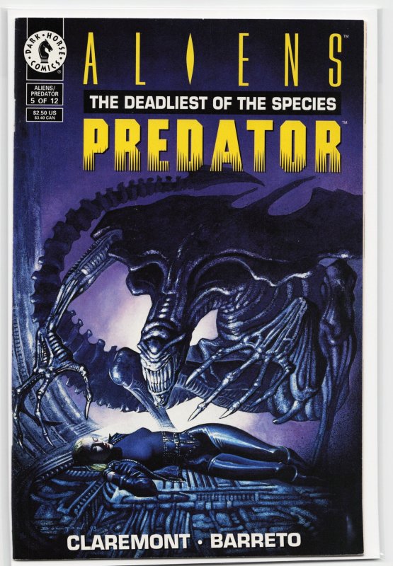 Aliens/Predator: The Deadliest of the Species #5 (Dark Horse Comics, 1994), raw, ungraded comic book — front cover