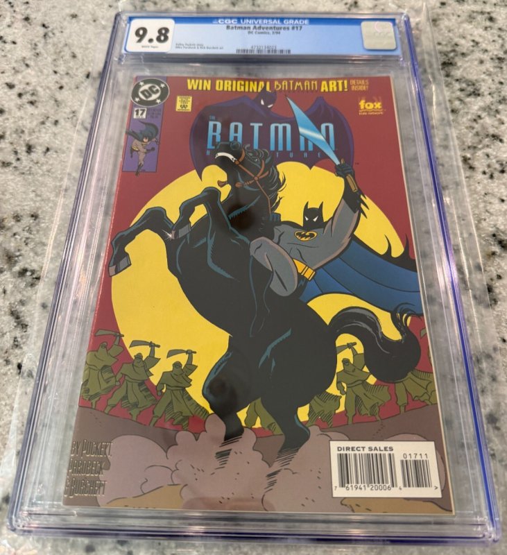 The Batman Adventures #17 (DC Comics), CGC 9.8 graded comic book, Universal Blue label — front cover in its holder