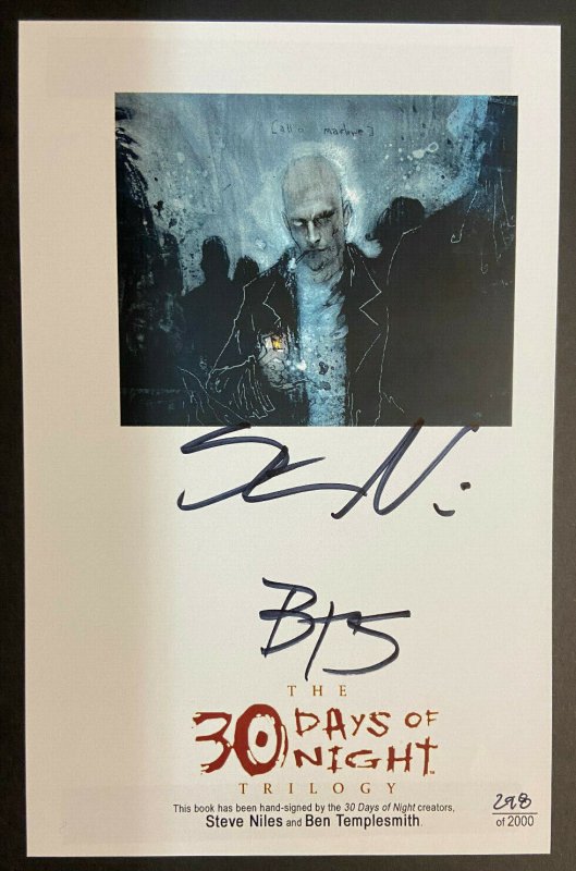 30 Days of Night Trilogy 3 Hc Books Slipcase Ed. Signed by Niles & Templesmith, raw, ungraded comic book — front cover