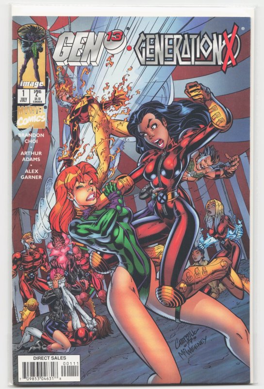 Gen 13/Generation X Campbell Cover (1997) Generation X (Marvel Comics, 1997), raw, ungraded comic book — front cover