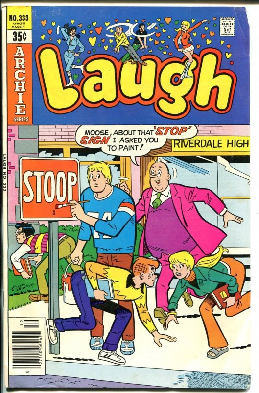 Laugh #333 (Archie Comics, 1978), raw comic book in VG/FN condition — front cover