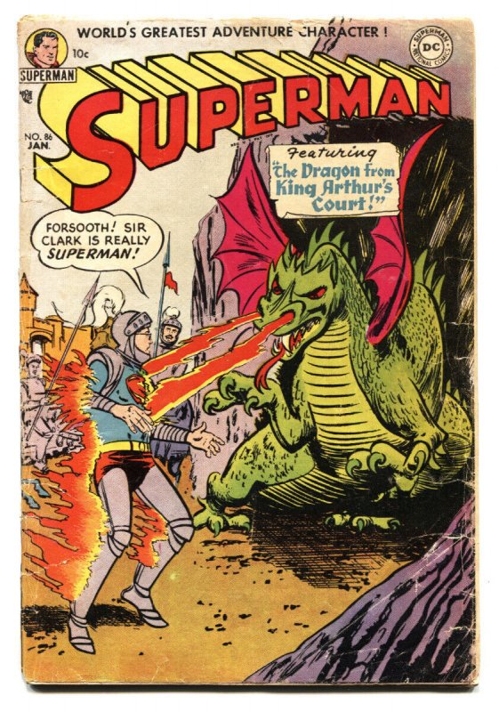 Superman #86-1954-Dc-Dragon-King Arthur- Golden Age (DC Comics, 1954), raw, ungraded comic book — front cover