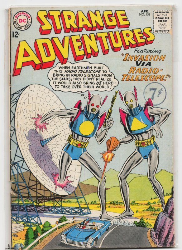 Strange Adventures #151 (DC Comics, 1963), raw, ungraded comic book — front cover