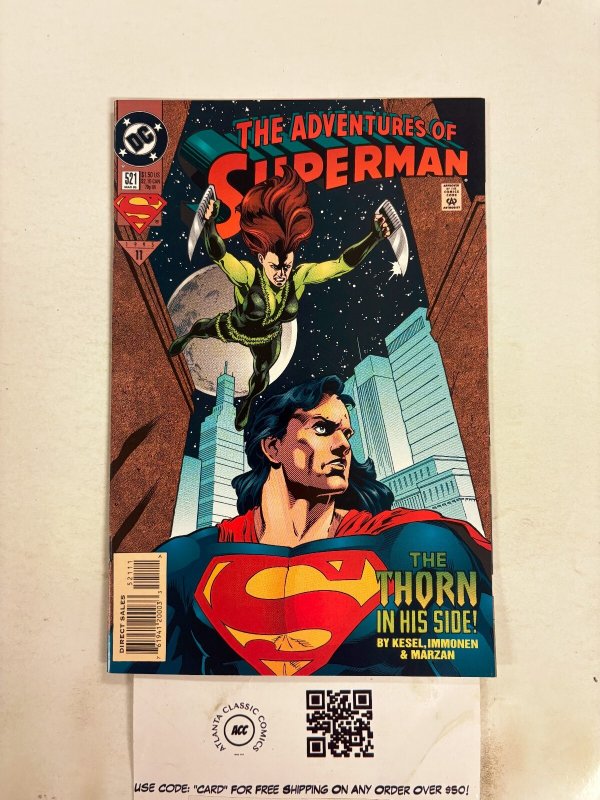 The Adventures of Superman #521 (DC Comics), raw comic book in NM condition — front cover