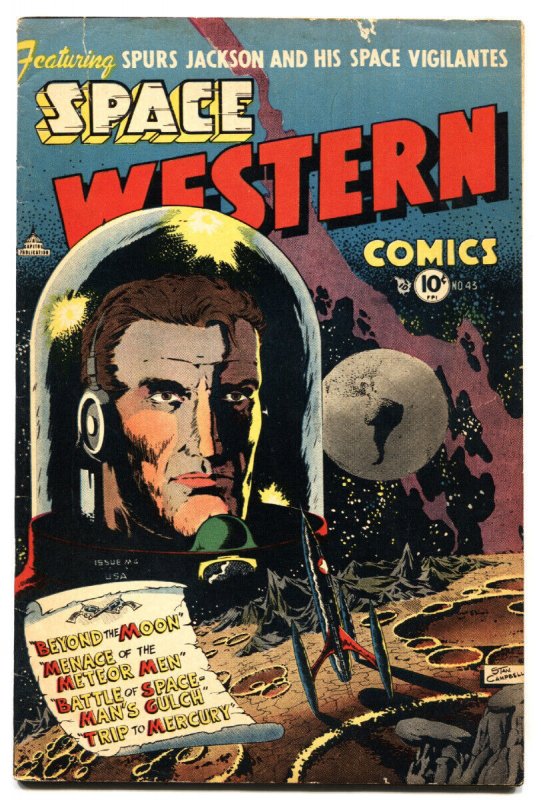 Space Western #43 (Charlton Comics, 1953), raw, ungraded comic book — front cover