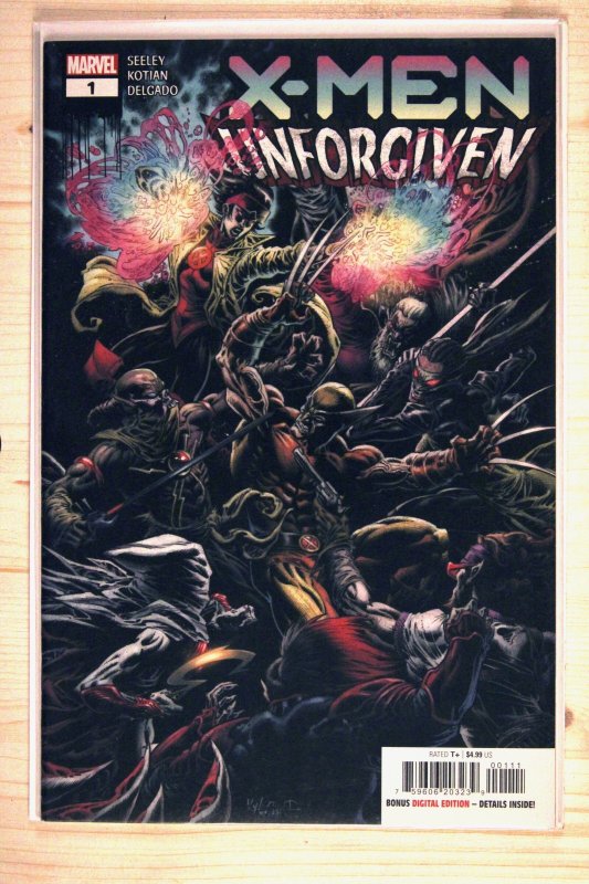 X-Men: Unforgiven #1 (Marvel Comics, 2023), raw comic book in NM+ 9.6 condition — front cover