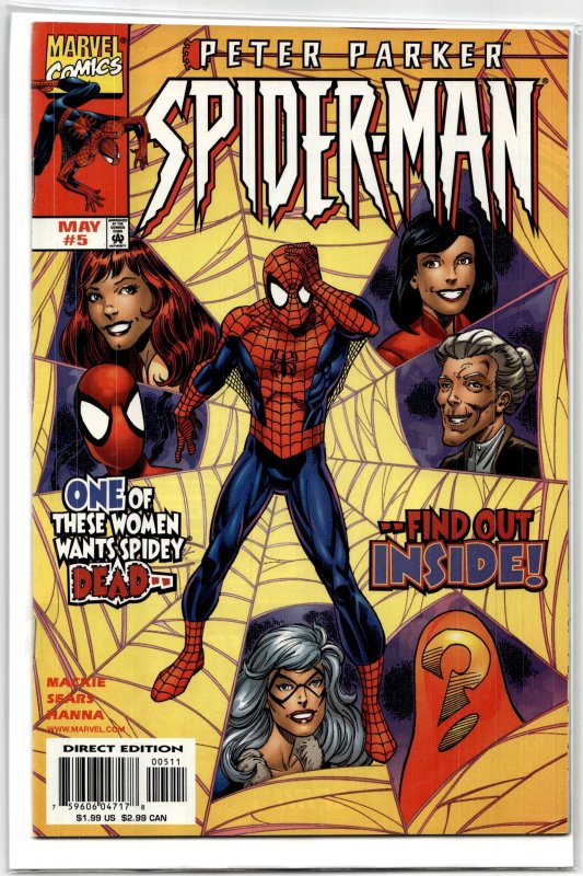 Peter Parker: Spider-Man #5 (1999), raw, ungraded comic book — front cover