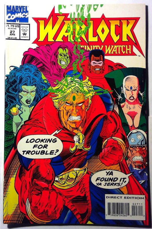 Warlock and Infinity Watch #27 (Marvel Comics, 1994), raw, ungraded comic book — front cover