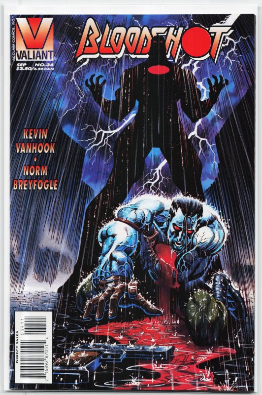Bloodshot #34 (Valiant Comics, 1995), raw, ungraded comic book — front cover