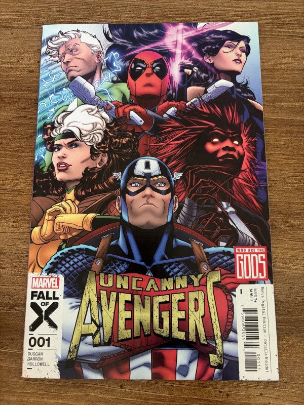 Lot of 5 Uncanny Avengers Marvel Comic Books # 1 2 3 4 5 NM Hulk Thor 11 J319, raw comic book in NM condition — front cover
