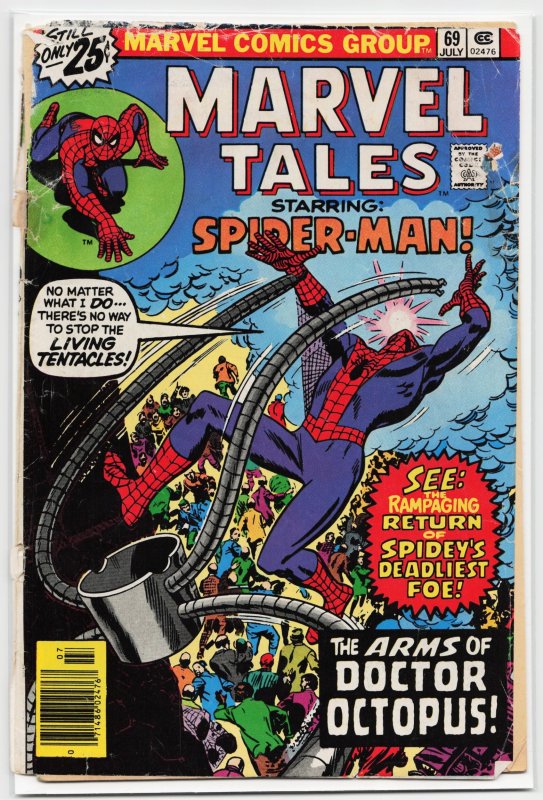 Marvel Tales #69 (Marvel Comics, 1976), raw, ungraded comic book — front cover