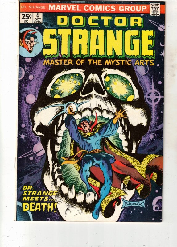 Doctor Strange #4 (Marvel Comics, 1974), raw comic book in VF/NM condition — front cover